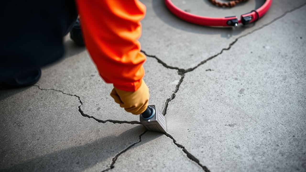 How do you fill deep cracks in concrete?