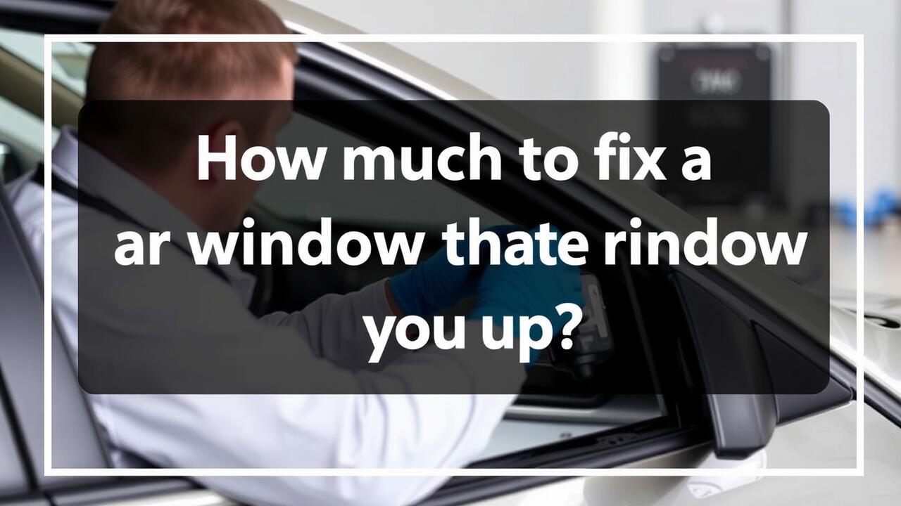 How much to fix a car window that won't go up?