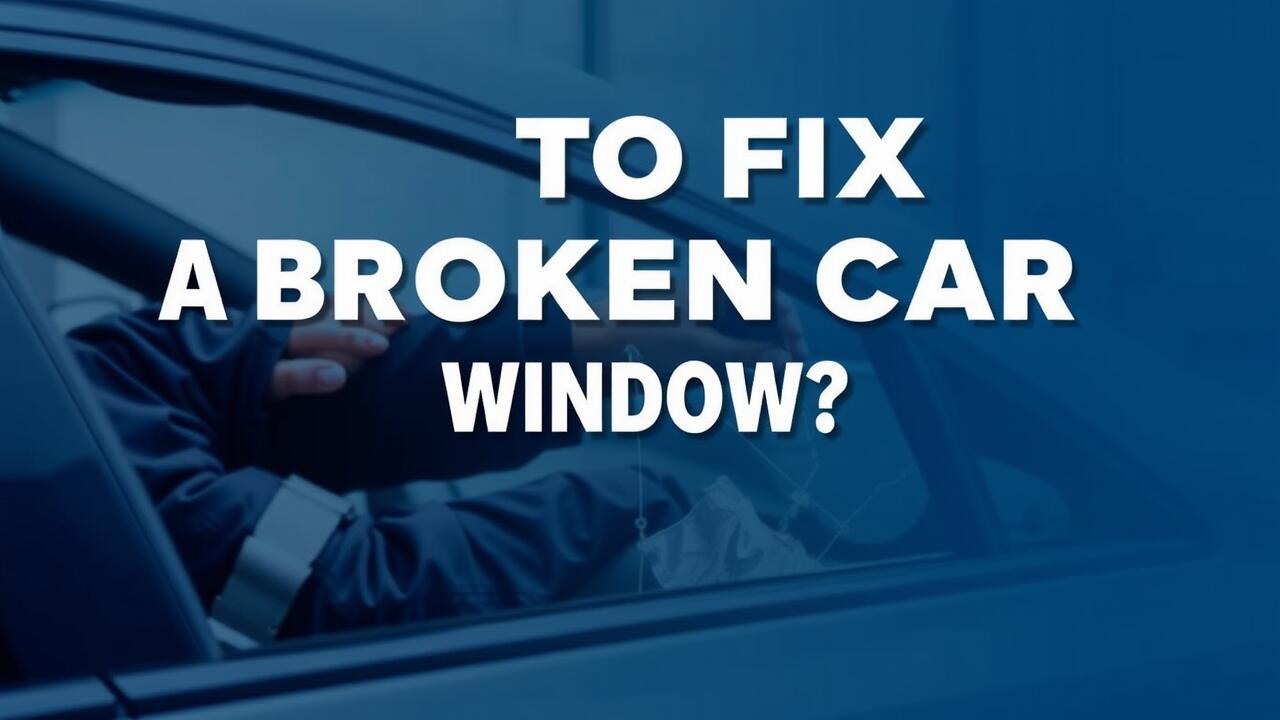 How to fix a broken side car window?