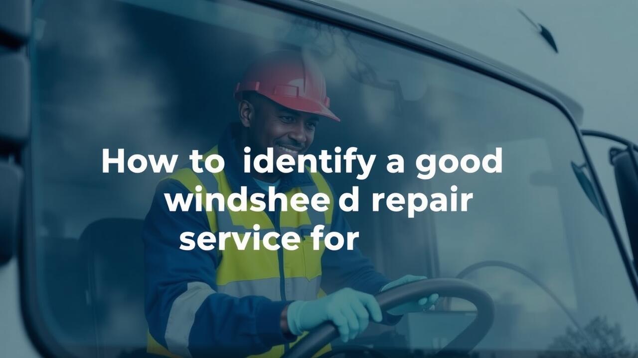 How to identify a good windscreen repair service for trucks