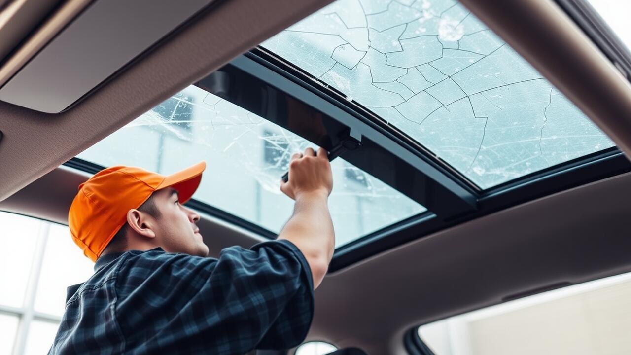 How to replace a broken sunroof glass panel?