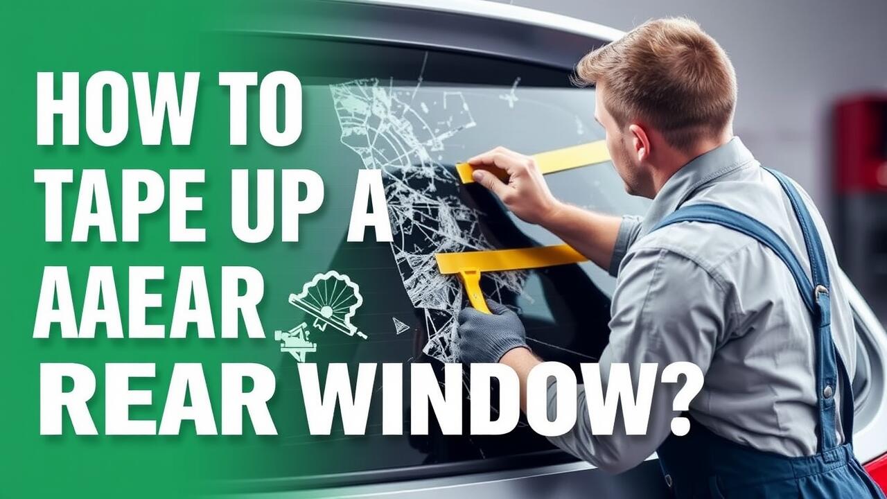 How to tape up a broken rear window?