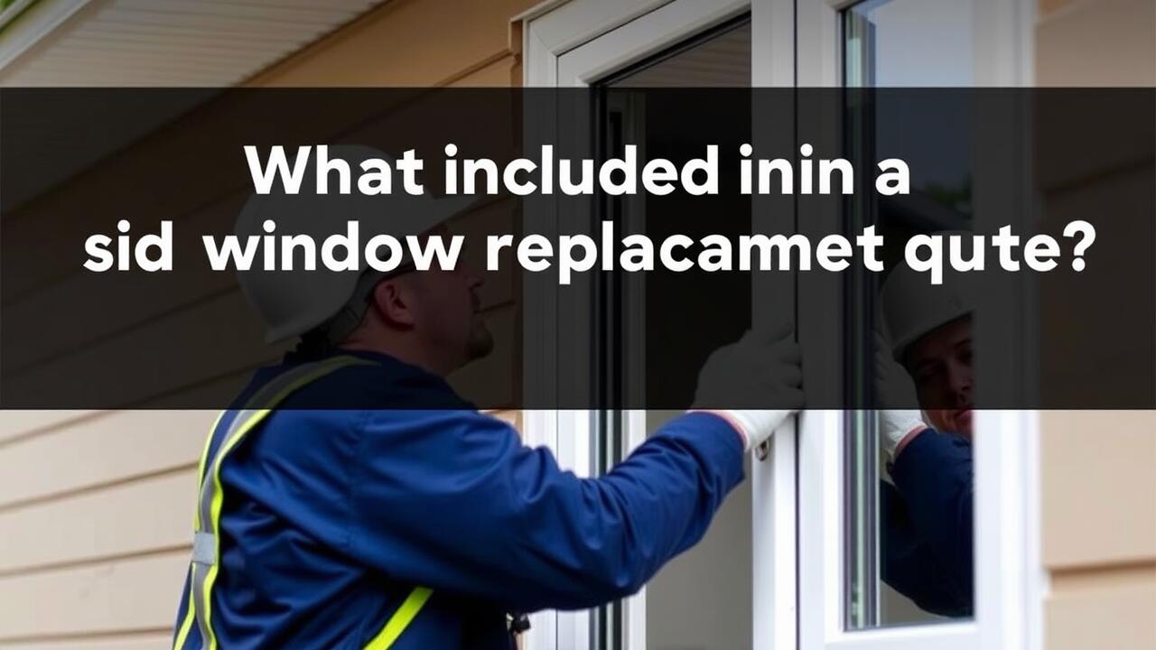 What is included in a side window replacement quote?