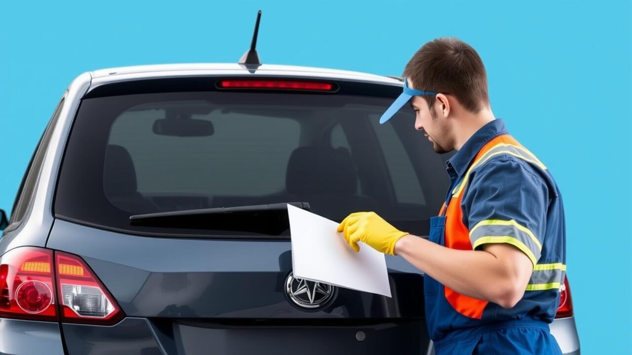 What is the small window at the back of a car called?